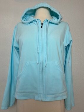 Columbia Vertex French Terry Jacket Women's M Blue Full Zip Pocket Lightweight